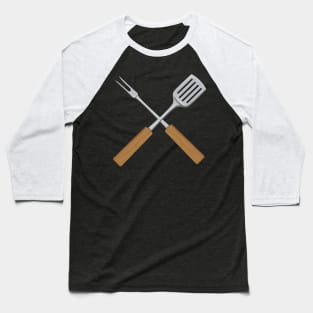 Crossed Utensils Baseball T-Shirt